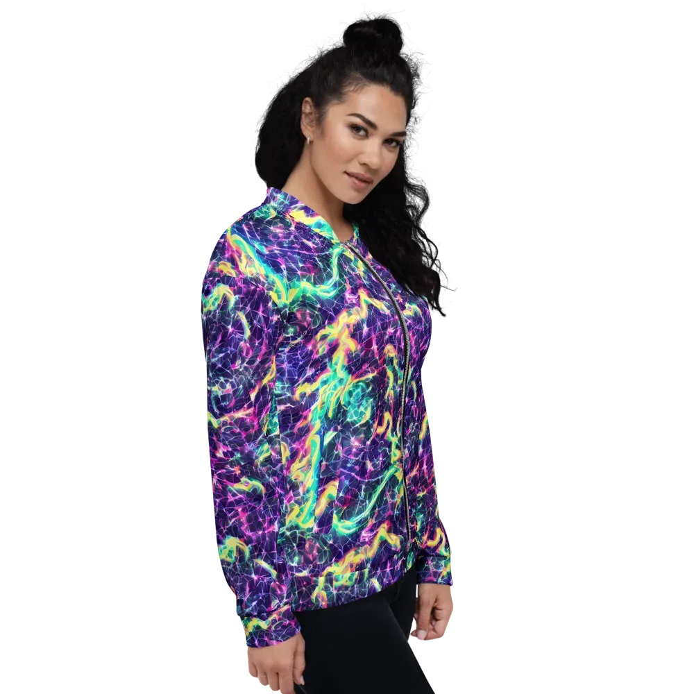 Hypercolor Rift on Bomber Jacket — Right