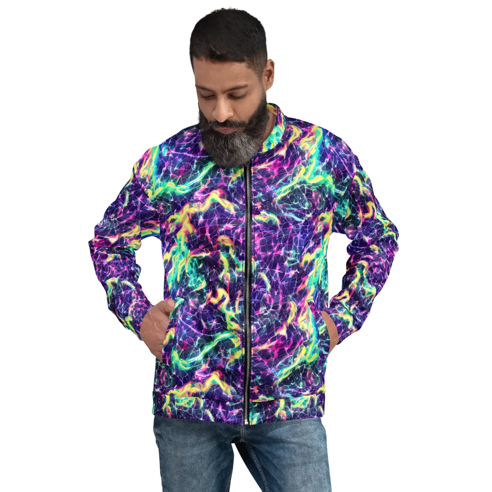 Hypercolor Rift on Bomber Jacket — Front