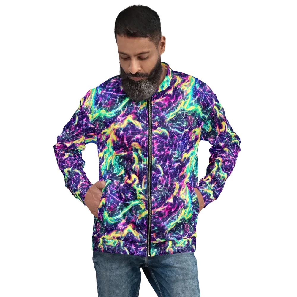 Hypercolor Rift on Bomber Jacket — Front