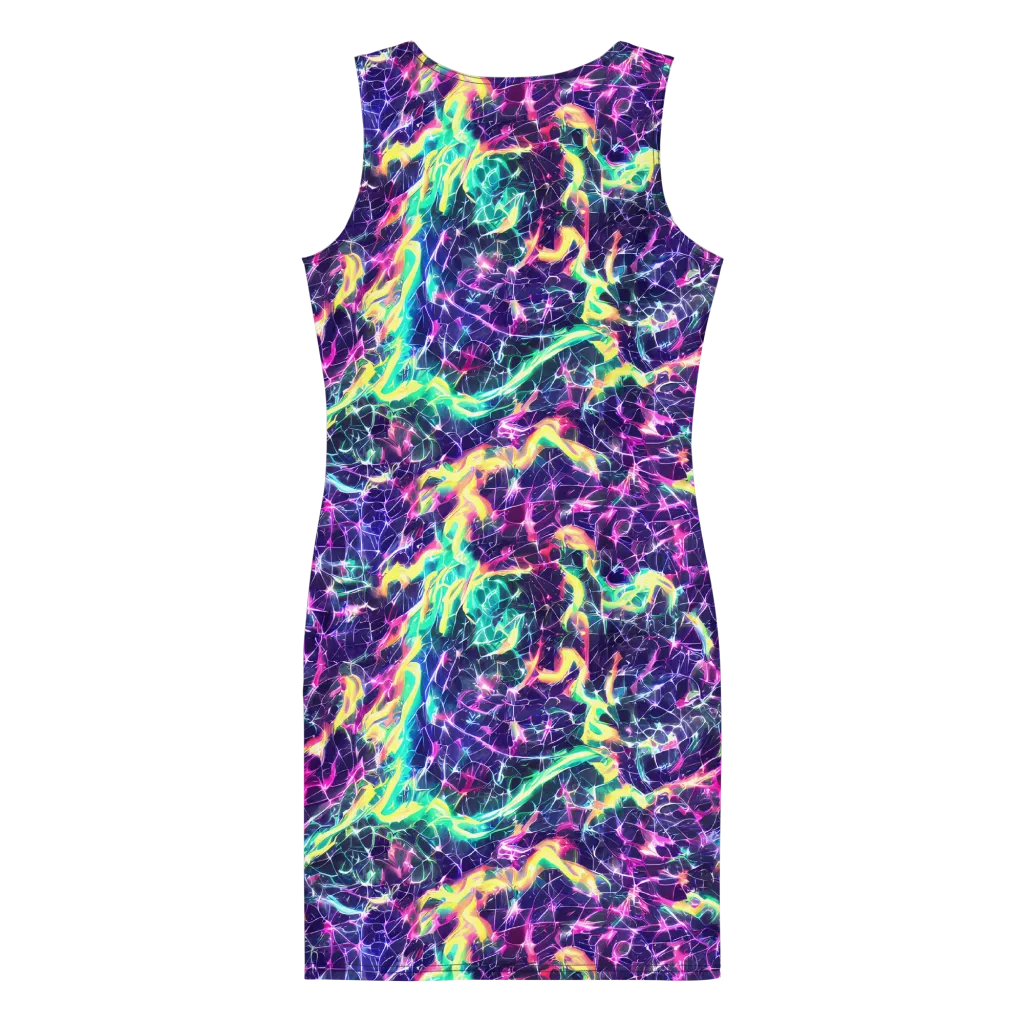 Hypercolor Rift on Bodycon Dress — Back