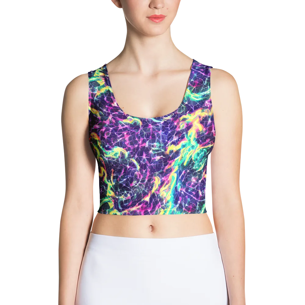 Hypercolor Rift on Crop Top — Front