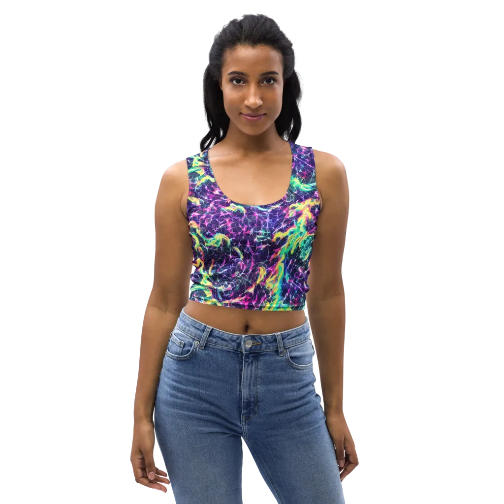 Hypercolor Rift on Crop Top — Front