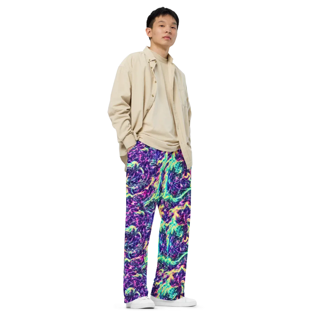 Hypercolor Rift on Wide-Leg Pants — Right Front
