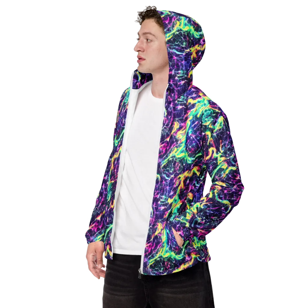 Hypercolor Rift on Men's Windbreaker — Left Front