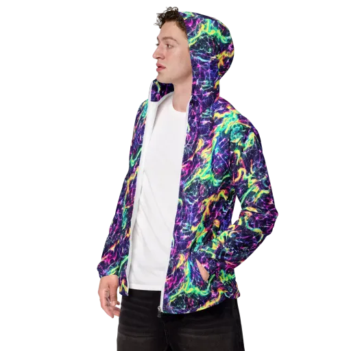 Hypercolor Rift on a Men's Windbreaker