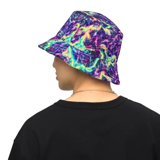 Hypercolor Rift on a Reversible Bucket Hat