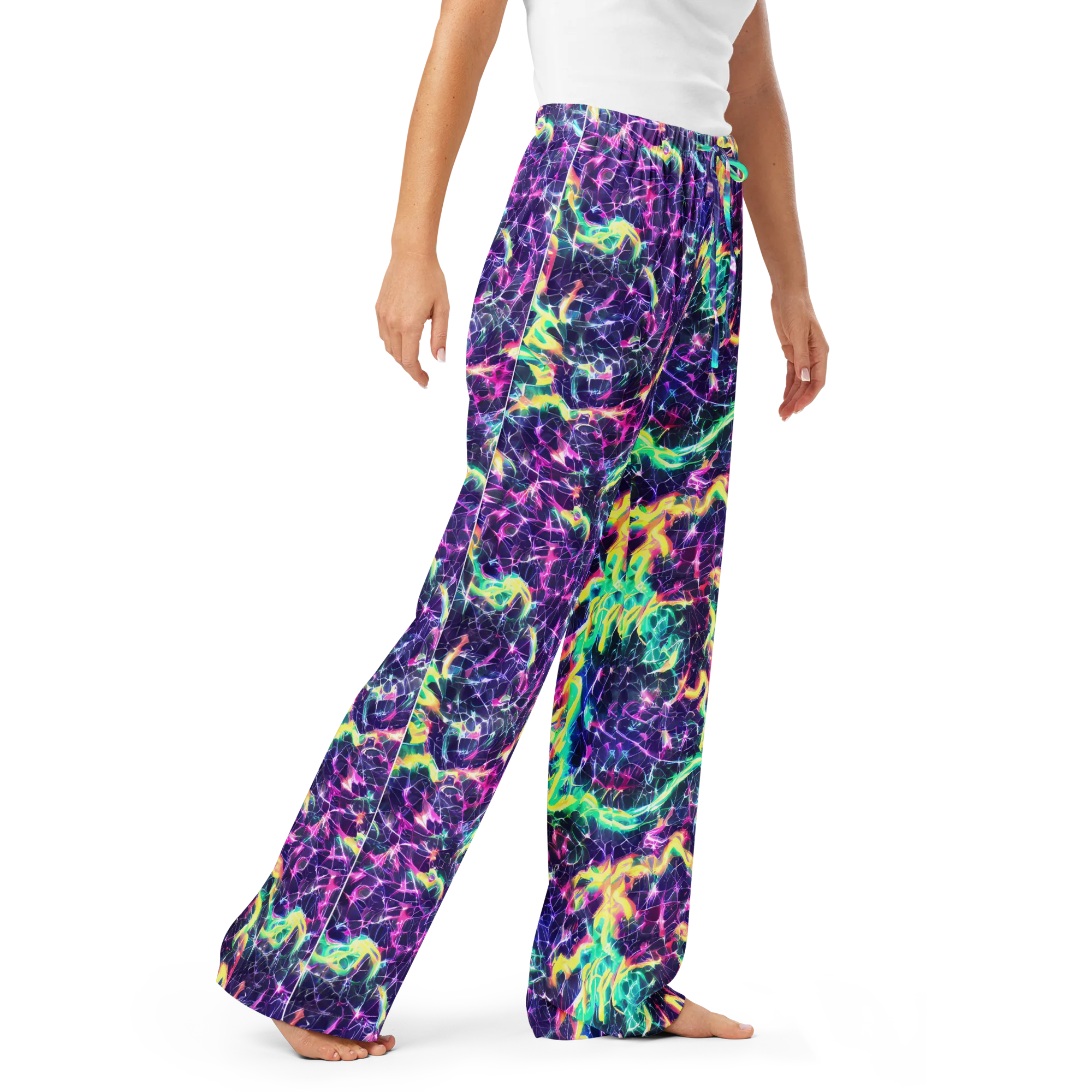 Hypercolor Rift on Women's Pajama Pants — Right Front