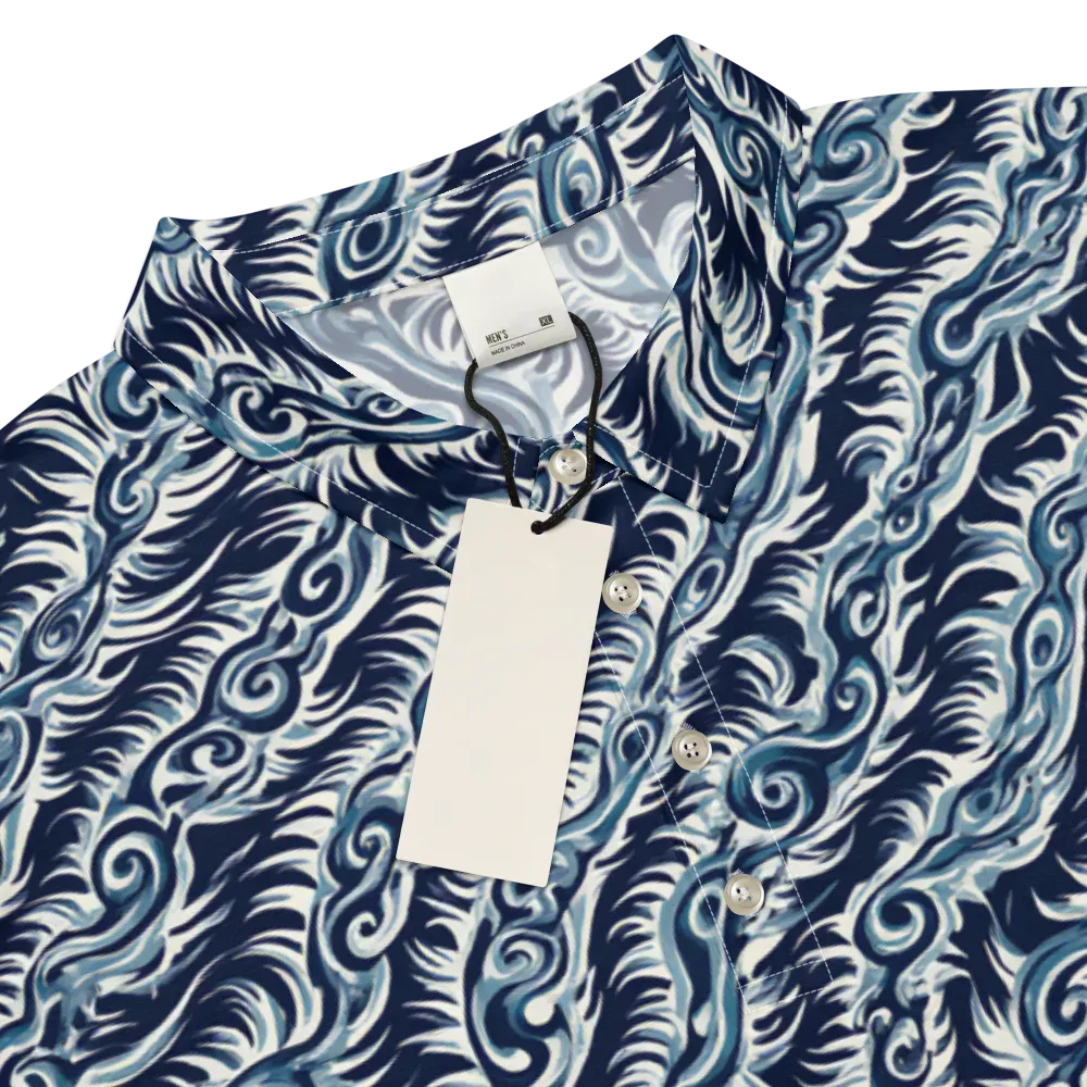 Midnight Tide on Men's Slim Fit Polo Shirt — Product details