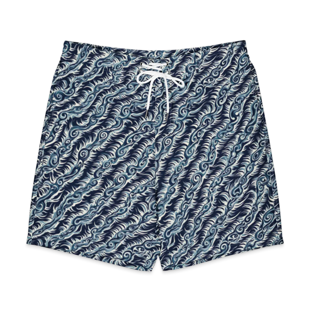 Midnight Tide on Men's Board Shorts — Front