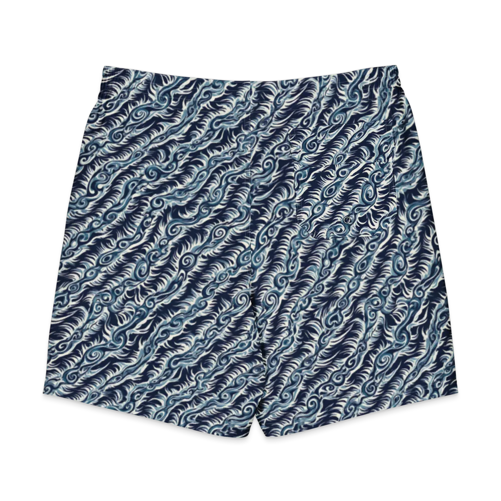 Midnight Tide on Men's Board Shorts — Back