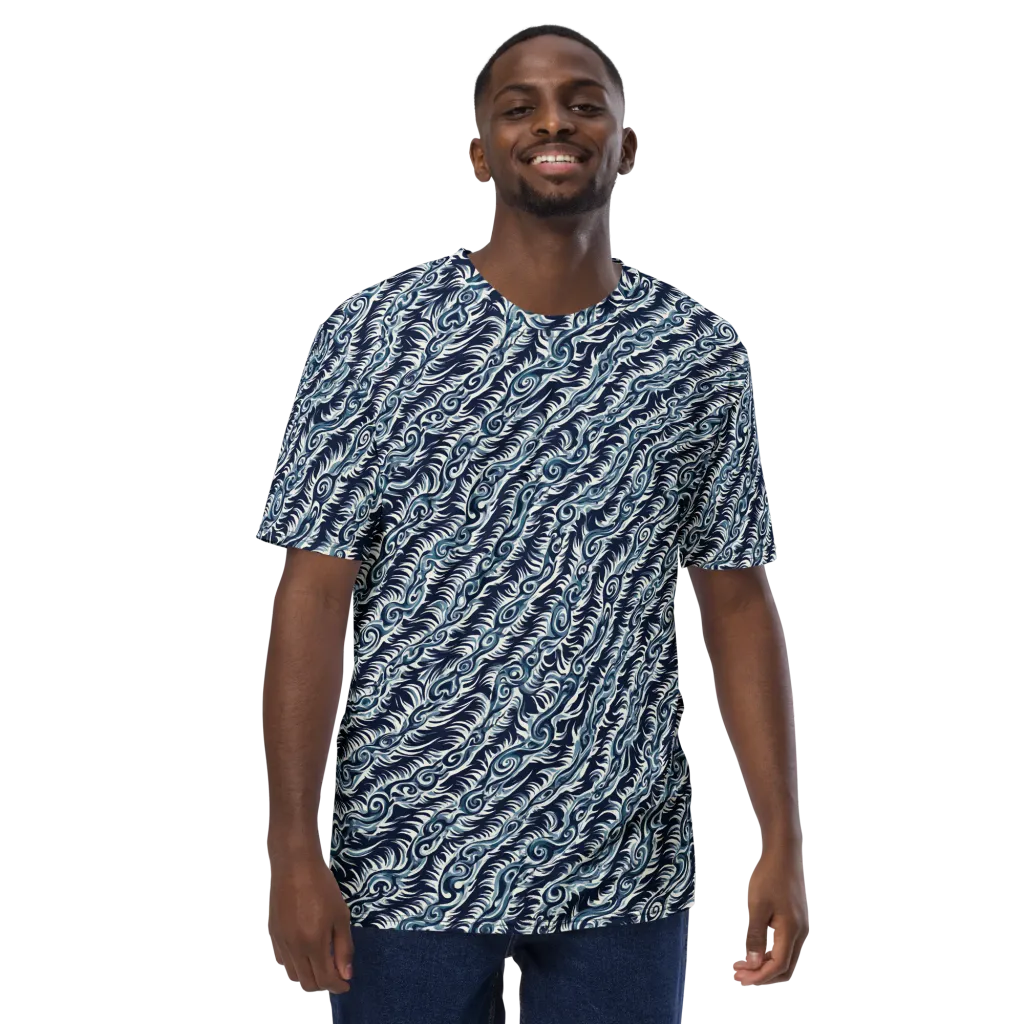Midnight Tide on Men's Crew Neck T-Shirt — Front
