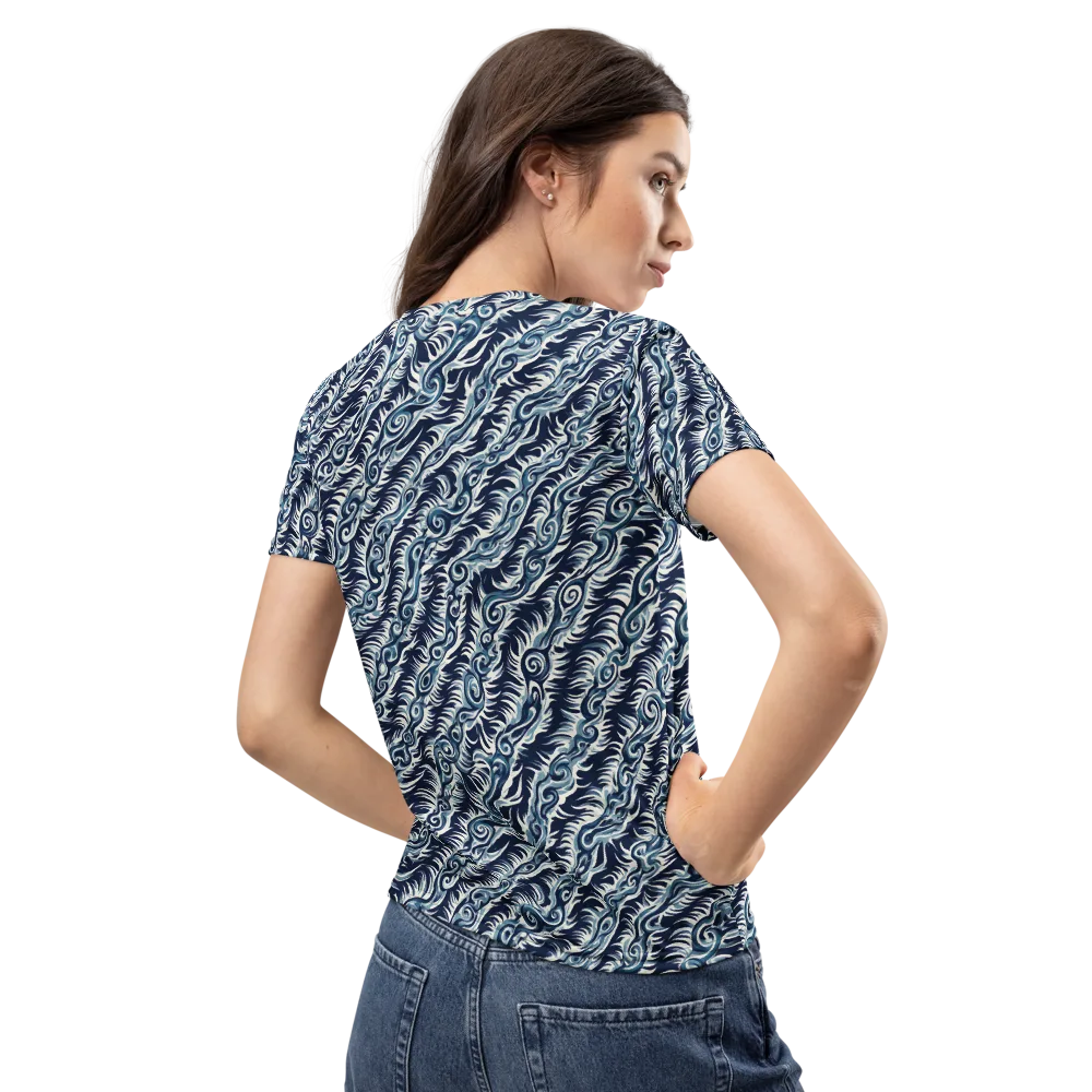 Midnight Tide on Women's Crew Neck T-Shirt — Back