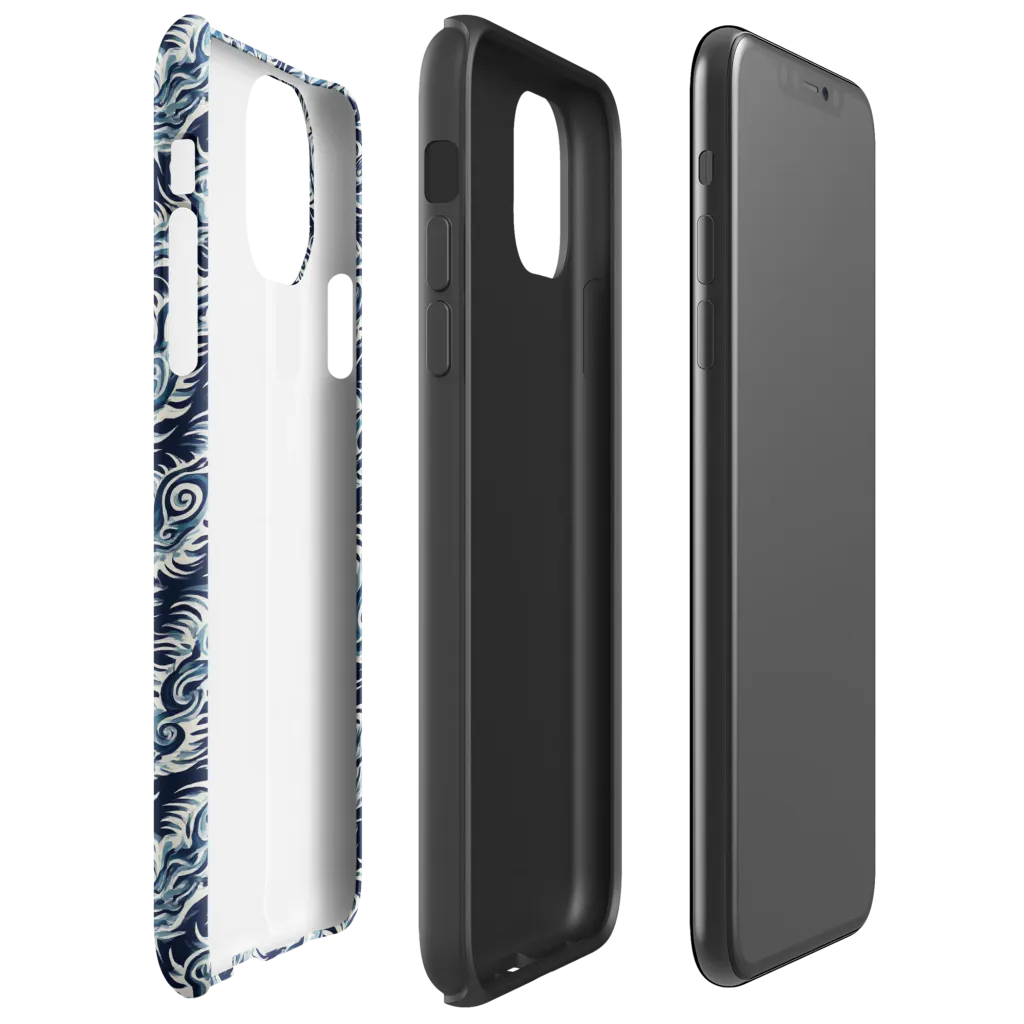 Midnight Tide on Tough Case for iPhone® — Right