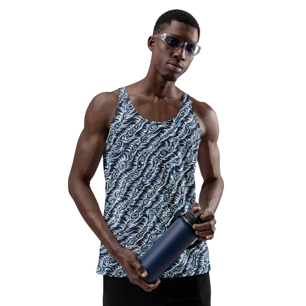 Midnight Tide on Men's Tank Top — Front