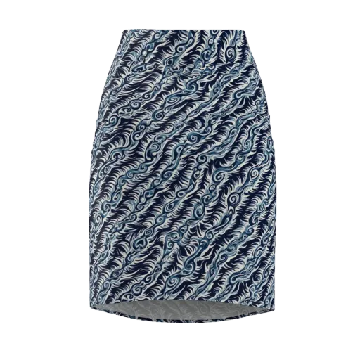 Midnight Tide on a Pencil Skirt