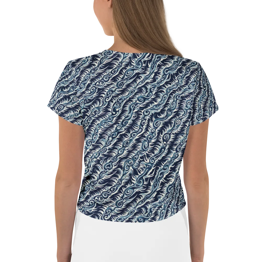Midnight Tide on Crop Tee — Back