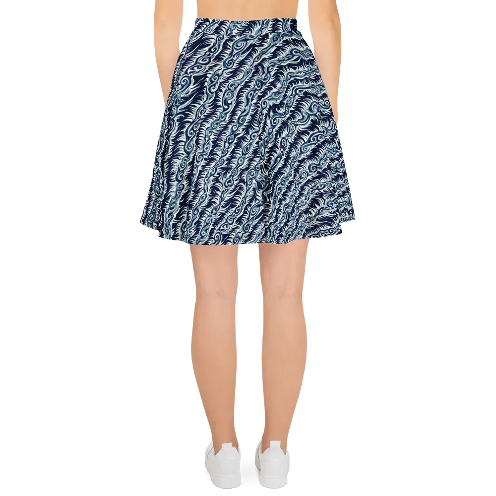 Midnight Tide on Skater Skirt — Back
