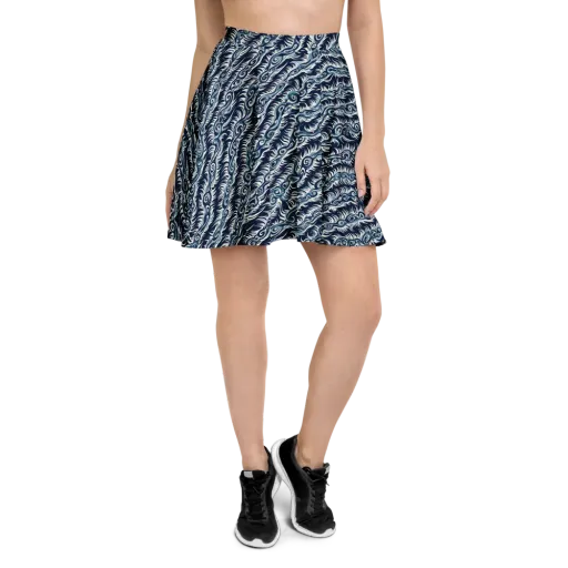 Midnight Tide on a Skater Skirt