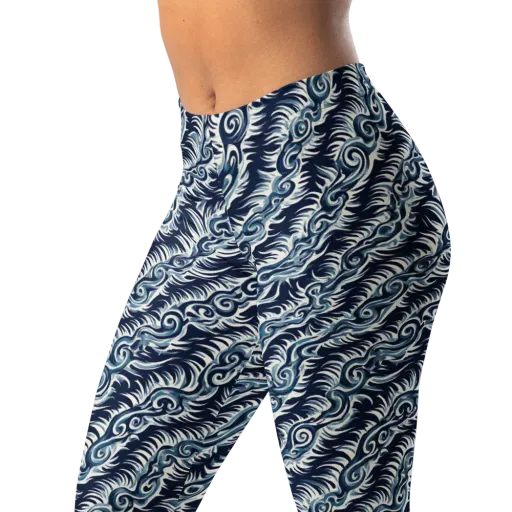 Midnight Tide on a Leggings