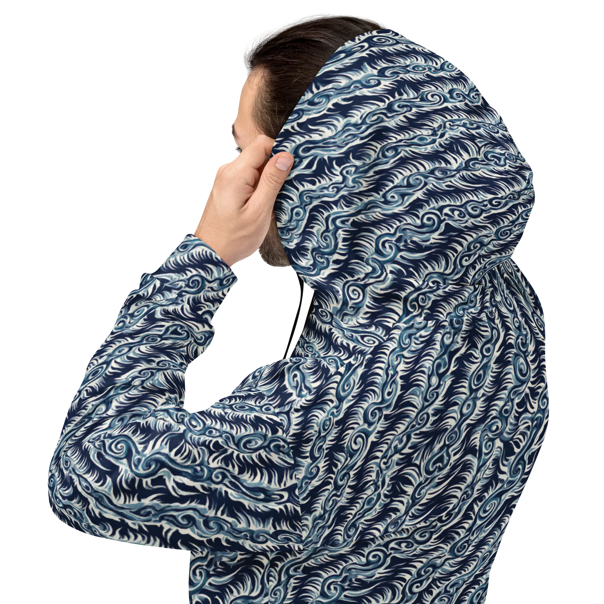 Midnight Tide on Hoodie — Back