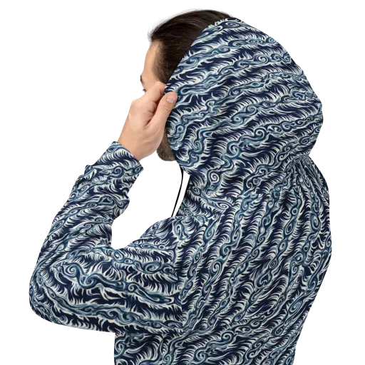 Midnight Tide on a Hoodie