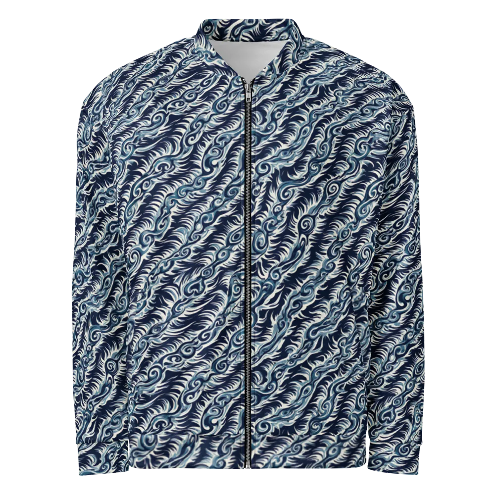 Midnight Tide on Bomber Jacket — Front