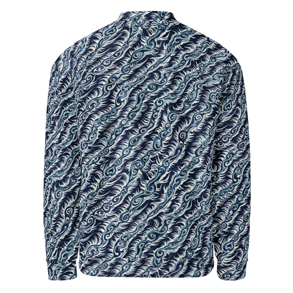 Midnight Tide on Bomber Jacket — Back