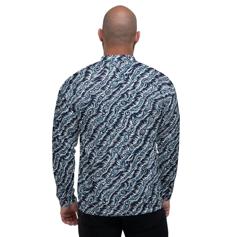 Midnight Tide on Bomber Jacket — Back