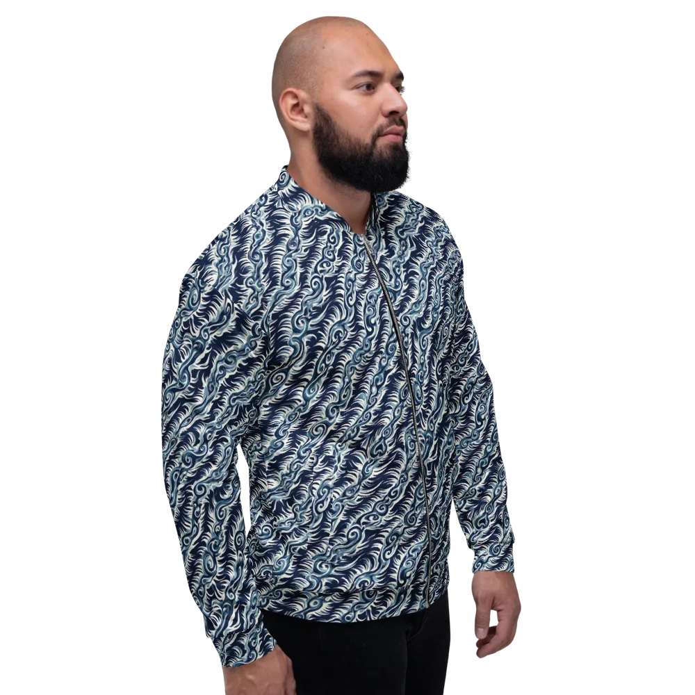 Midnight Tide on Bomber Jacket — Right