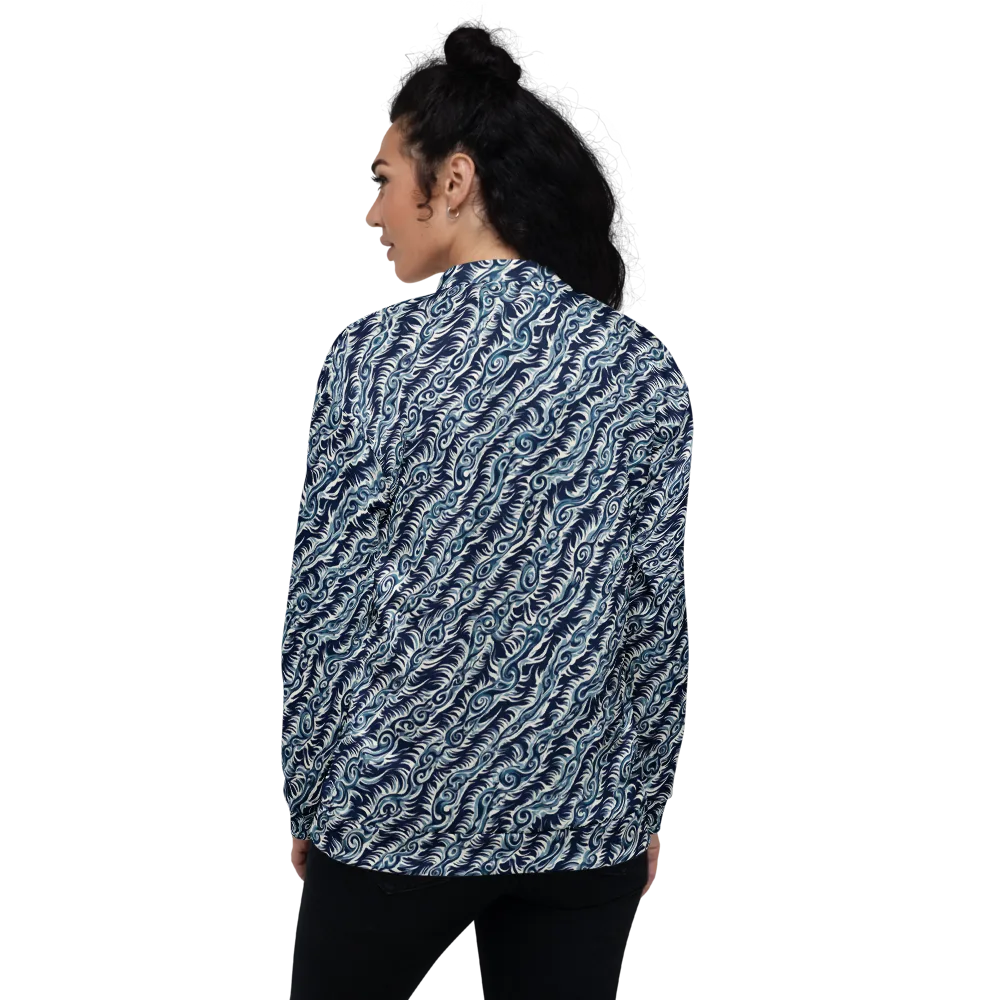 Midnight Tide on Bomber Jacket — Back