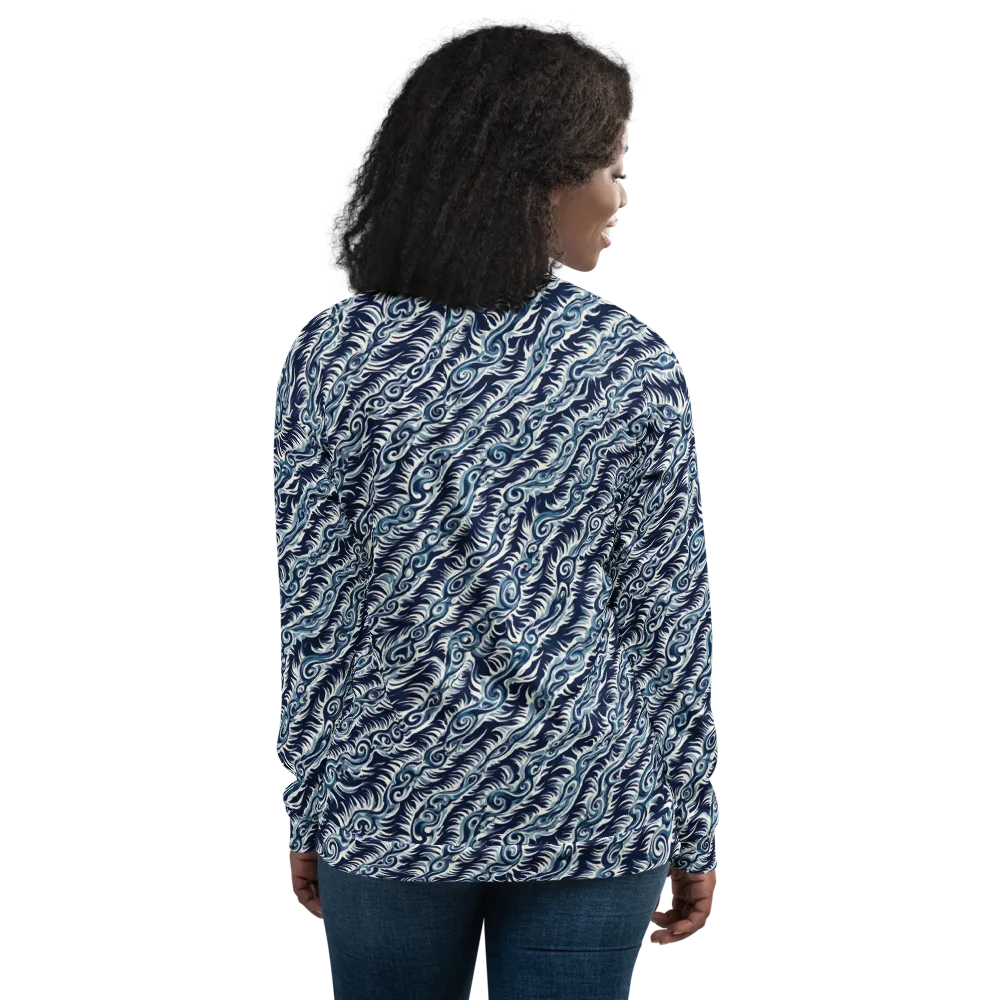 Midnight Tide on Bomber Jacket — Back