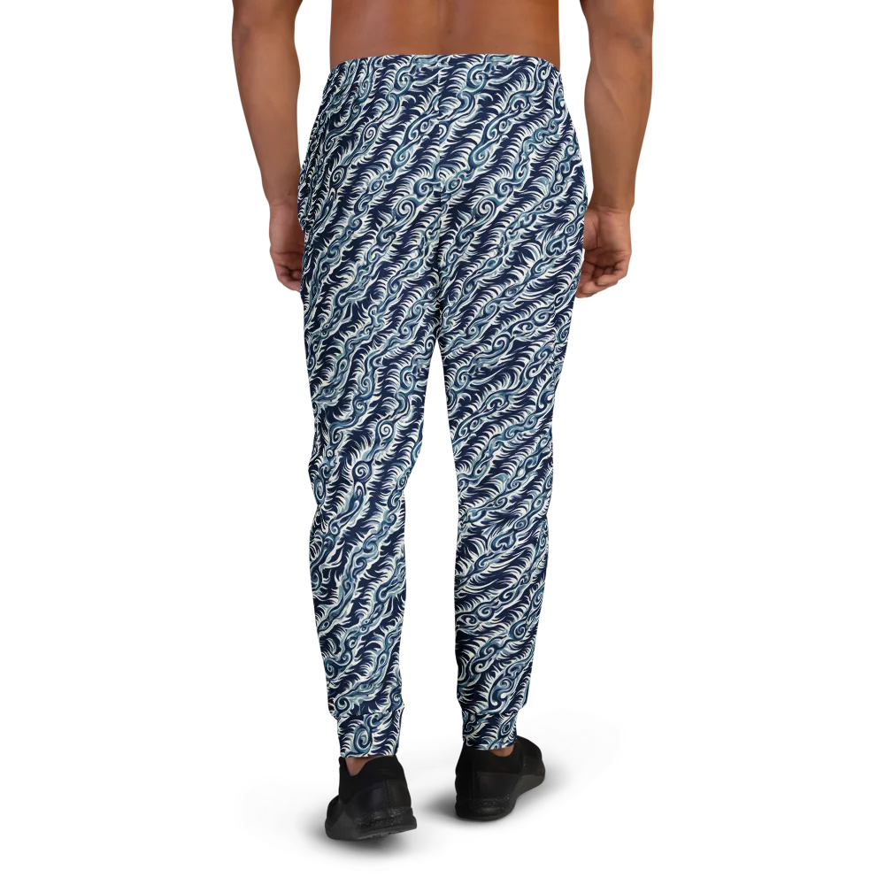 Midnight Tide on Men's Joggers — Back