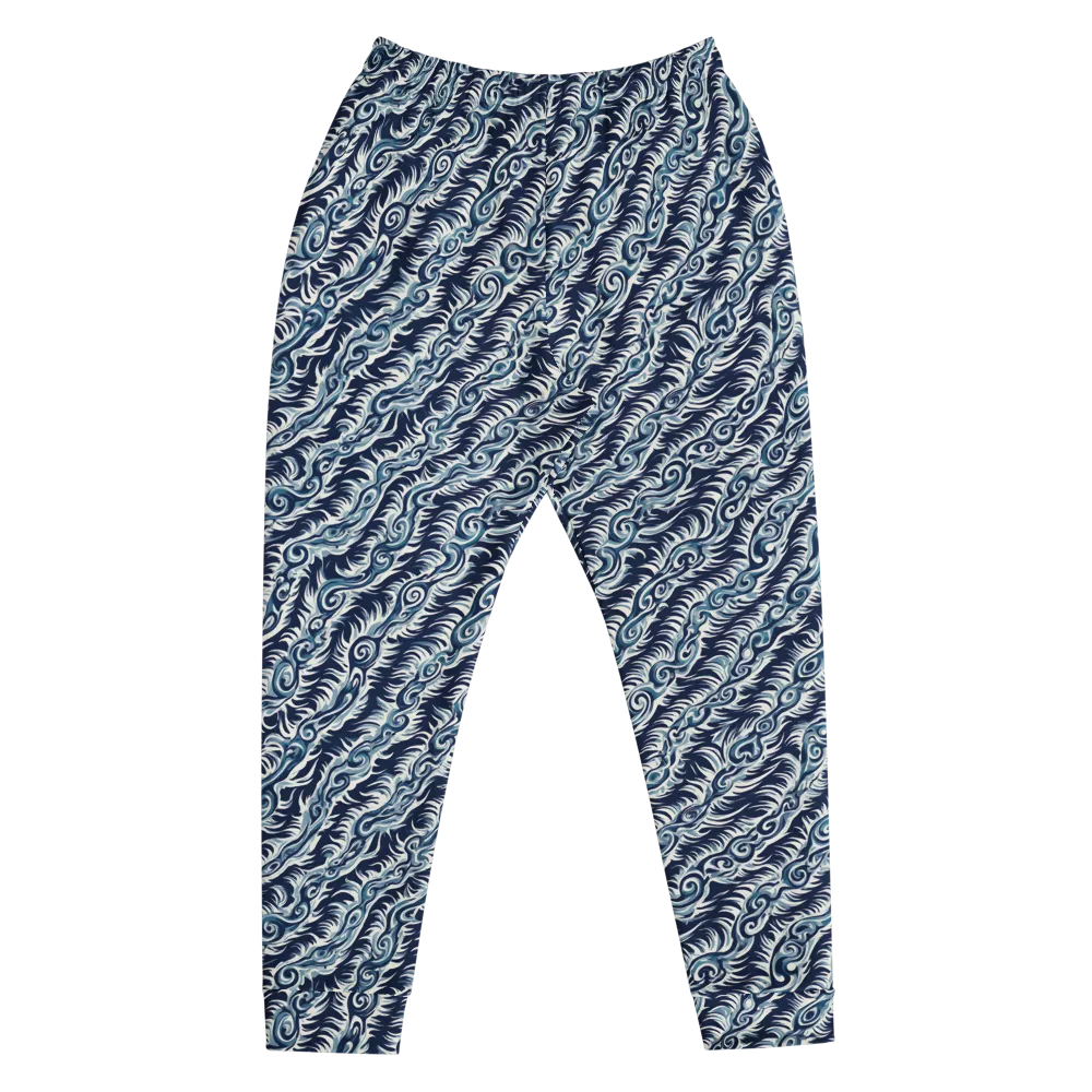 Midnight Tide on Men's Joggers — Front