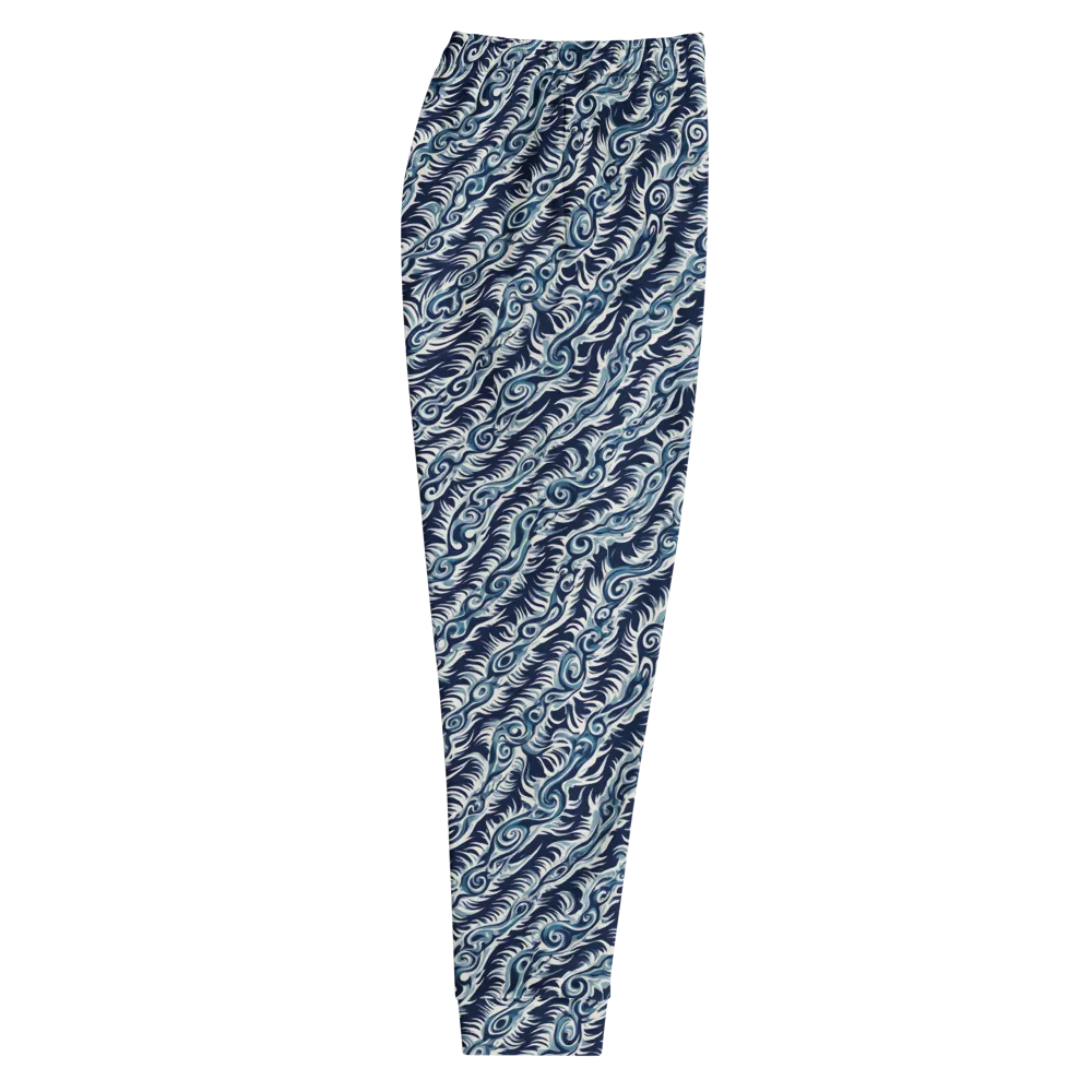 Midnight Tide on Men's Joggers — Right