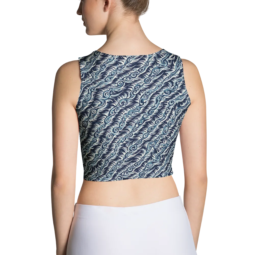 Midnight Tide on Crop Top — Back