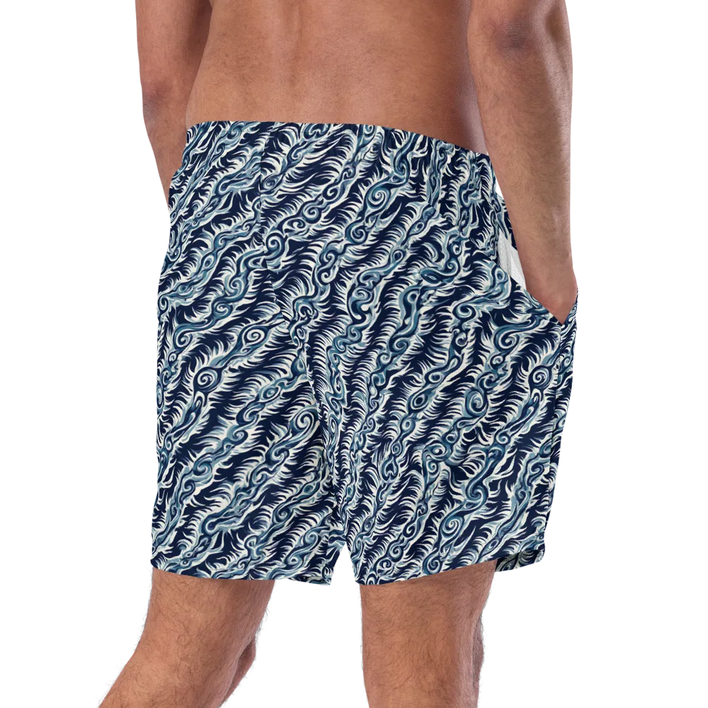 Midnight Tide on Swim Trunks — Right Back