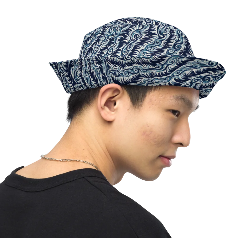 Midnight Tide on Reversible Bucket Hat — Right Outside