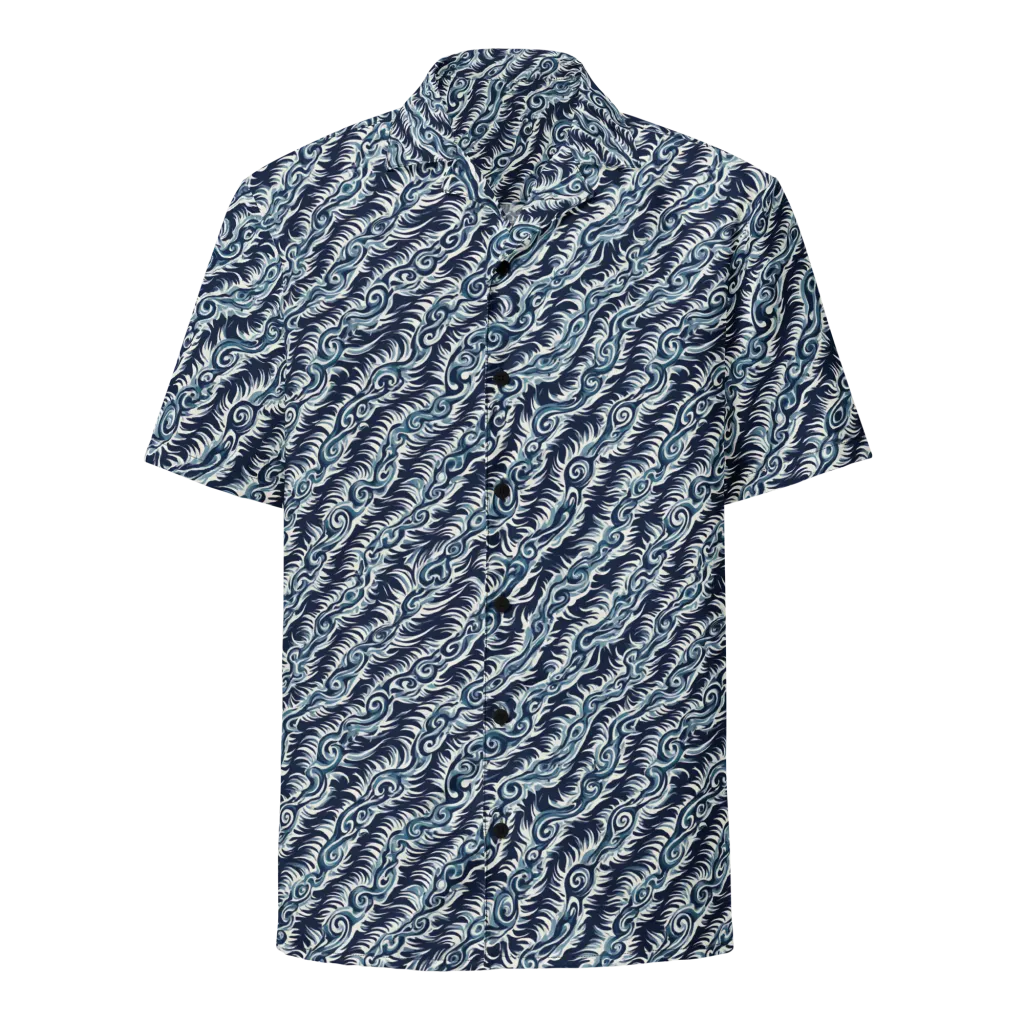 Midnight Tide on Button Shirt — Front