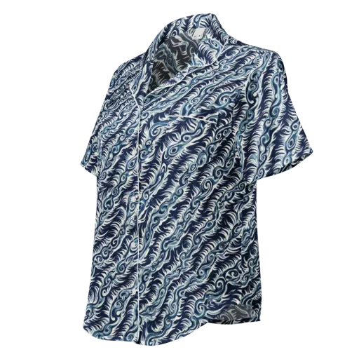 Midnight Tide on a Women's Short Sleeve Pajama Top