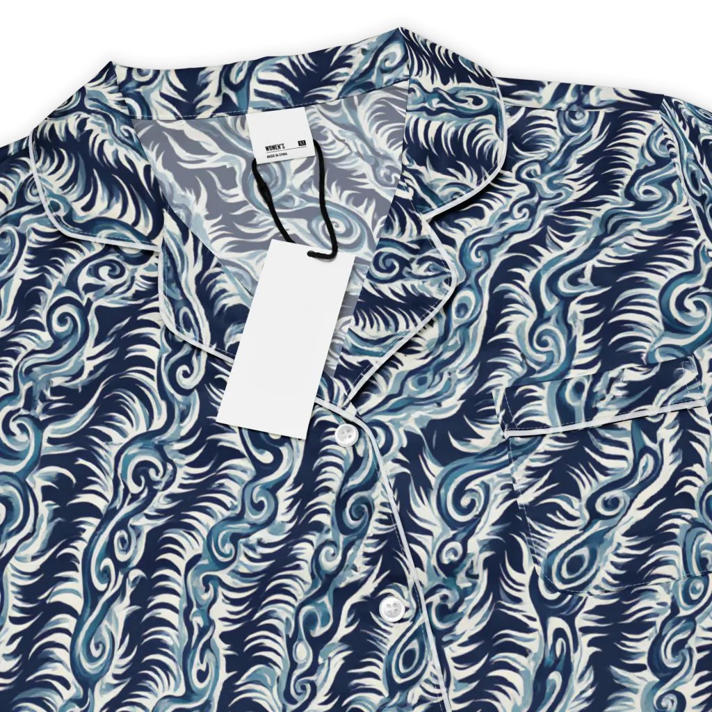 Midnight Tide on Women's Short Sleeve Pajama Top — Product details