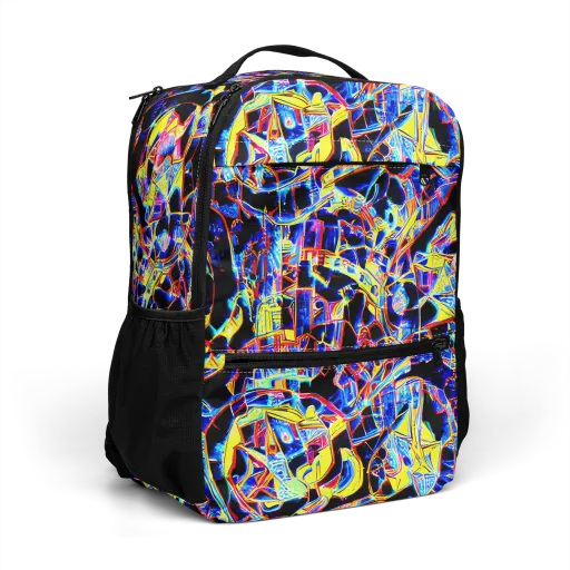 Futurist Frenzy on a Utility Backpack