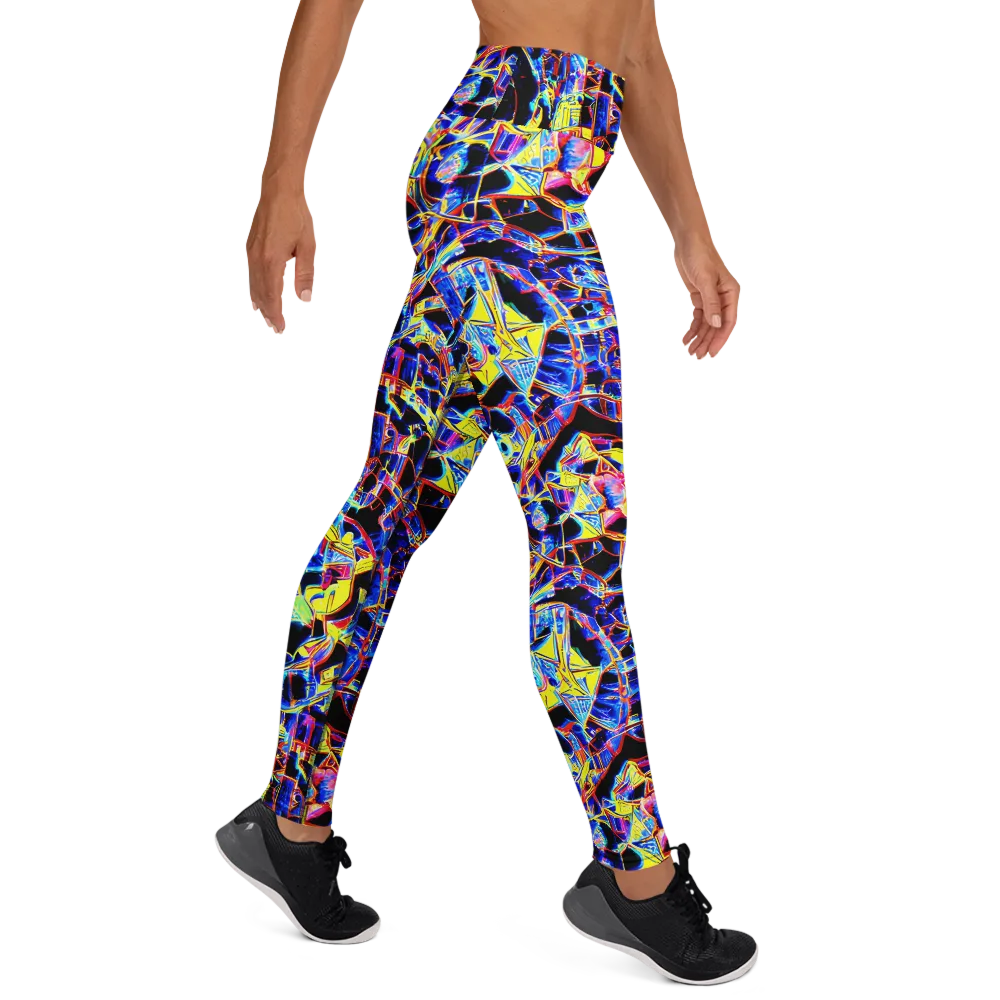 Futurist Frenzy on Yoga Leggings — Right