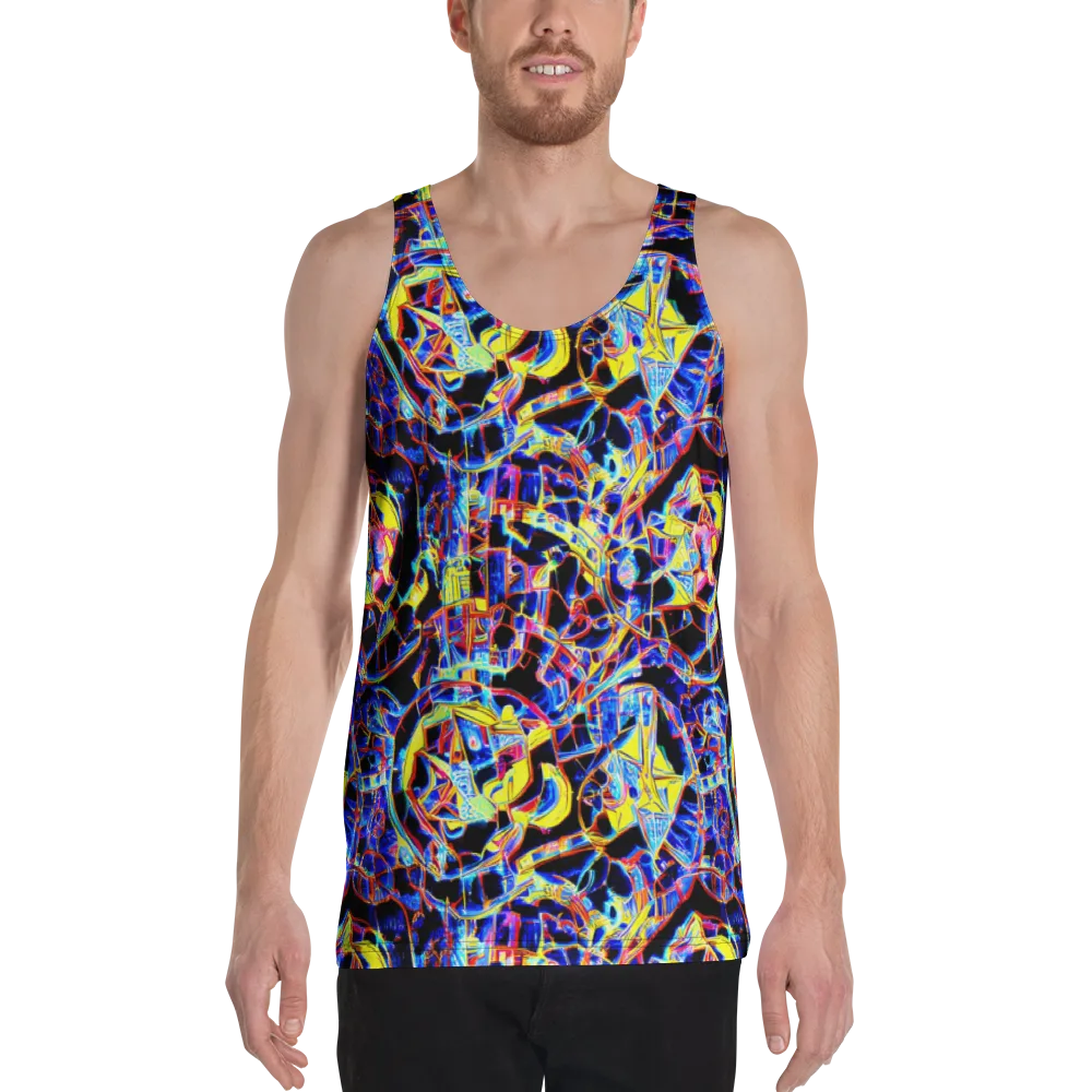 Futurist Frenzy on Men's Tank Top — Front