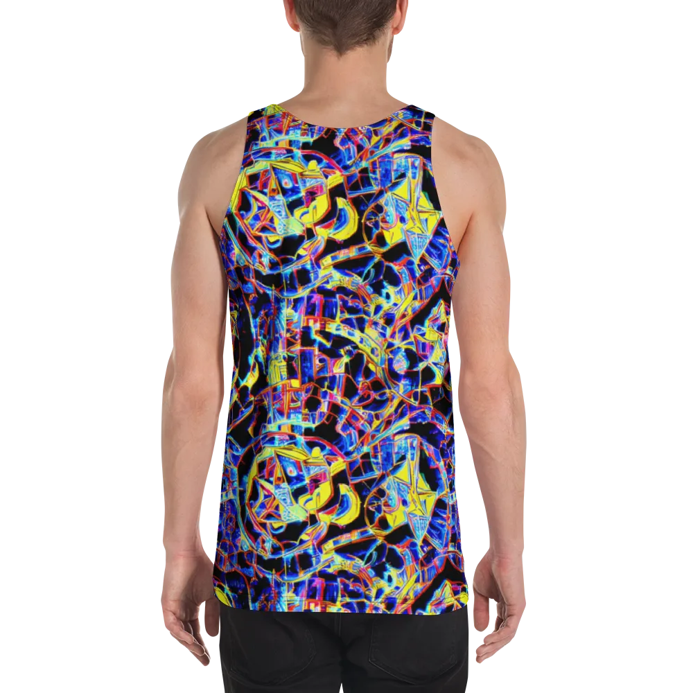 Futurist Frenzy on Men's Tank Top — Back