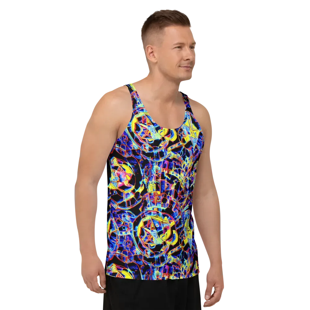 Futurist Frenzy on Men's Tank Top — Right Front