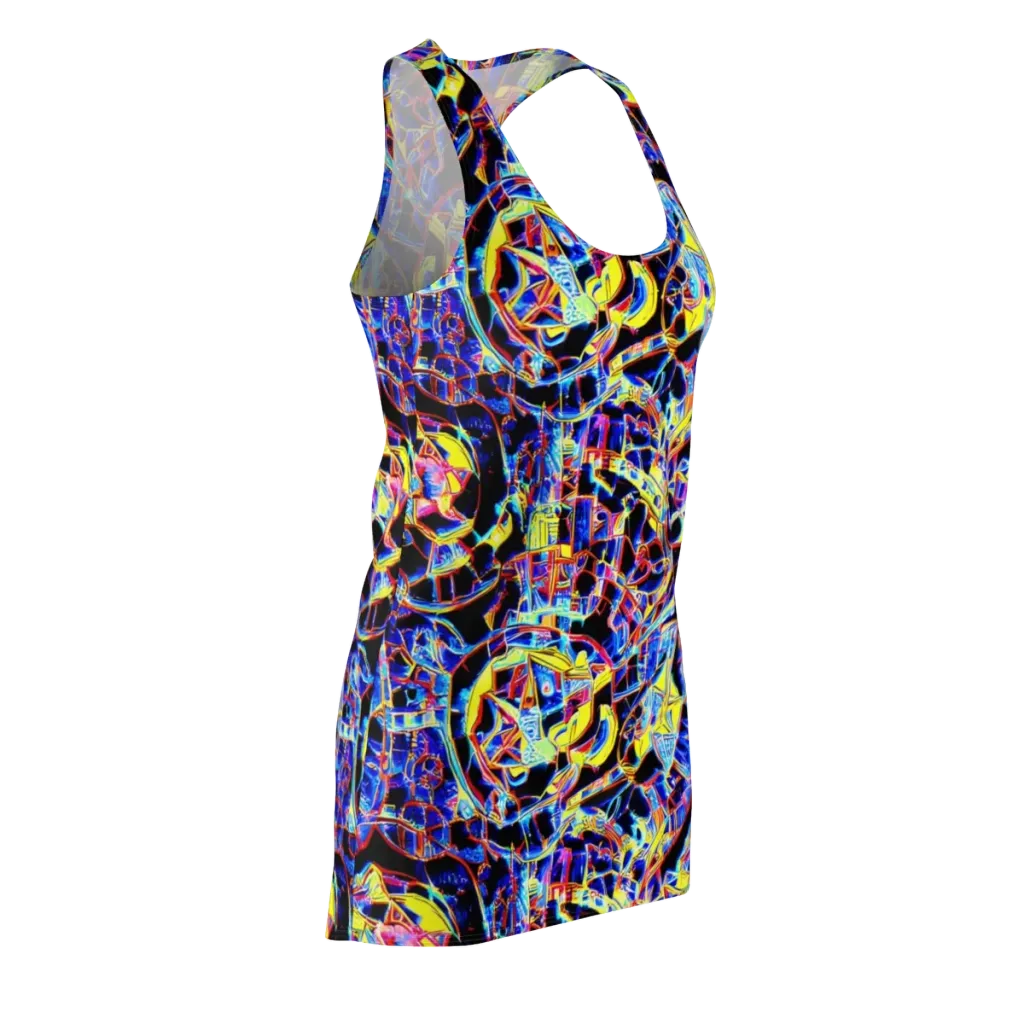 Futurist Frenzy on Racerback Dress — Front Side