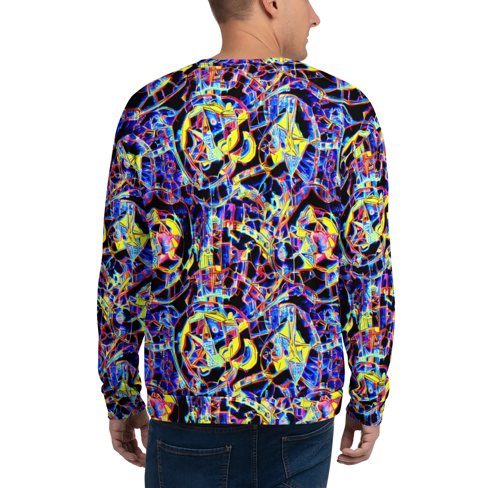 Futurist Frenzy on Sweatshirt — Back