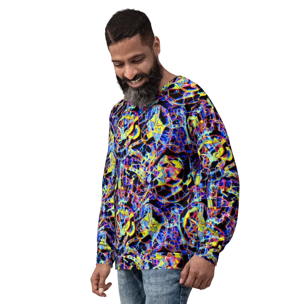 Futurist Frenzy on Sweatshirt — Left Front