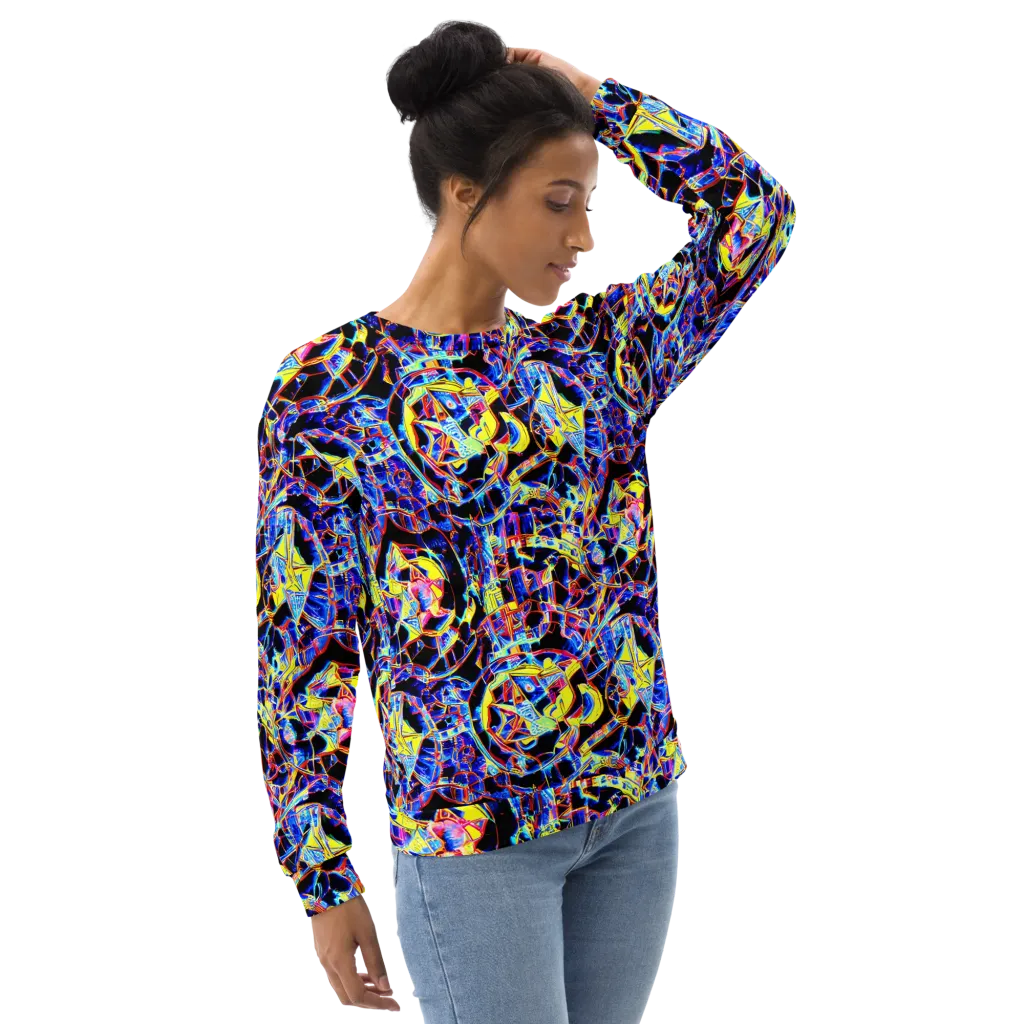 Futurist Frenzy on Sweatshirt — Right Front