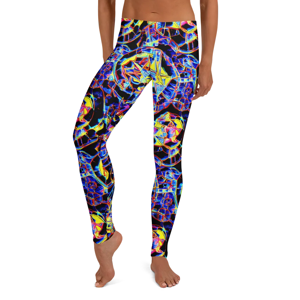 Futurist Frenzy on Leggings — Front